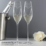 Personalised Hand Cut Heart Pair of Flutes with Gift Box - ItJustGotPersonal.co.uk