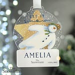 Personalised The Snowman Acrylic Decoration - ItJustGotPersonal.co.uk
