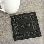 Personalised 'Together' Single Slate Coaster - ItJustGotPersonal.co.uk