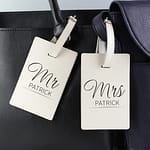 Personalised Couples Classic Cream Luggage Tags - ItJustGotPersonal.co.uk