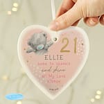 Personalised Me To You Sparkle & Shine Birthday Wooden Heart Decoration - ItJustGotPersonal.co.uk