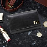 Personalised Gold Initials Black Purse - ItJustGotPersonal.co.uk