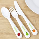 Personalised Healthy Eating Plastic Cutlery - ItJustGotPersonal.co.uk