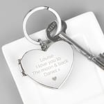 Personalised Heart Photoframe Keyring - ItJustGotPersonal.co.uk