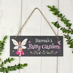 Personalised Fairy Garden Printed Hanging Slate Plaque - ItJustGotPersonal.co.uk