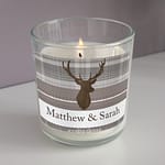 Personalised Highland Stag Scented Jar Candle - ItJustGotPersonal.co.uk