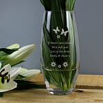 Personalised Butterflies and Flowers Bullet Vase - ItJustGotPersonal.co.uk