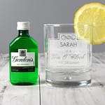 Personalised Gin OClock Glass & Gin Miniature Set - ItJustGotPersonal.co.uk