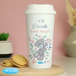 Personalised Me To You Floral Insulated Reusable Eco Travel Cup - ItJustGotPersonal.co.uk