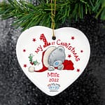 Personalised Me to You My 1st Christmas Ceramic Heart Decoration - ItJustGotPersonal.co.uk