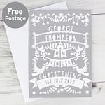 Personalised Grey Papercut Style Card - ItJustGotPersonal.co.uk