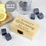 Personalised Let The Evening Be-Gin Cooling Stones - ItJustGotPersonal.co.uk