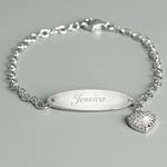 Personalised Children's Sterling Silver and Cubic Zirconia Bracelet - ItJustGotPersonal.co.uk