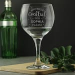 Personalised Another Cocktail Balloon Glass - ItJustGotPersonal.co.uk