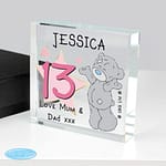 Personalised Me To You Sparkle & Shine Birthday Crystal Token - ItJustGotPersonal.co.uk