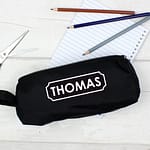 Personalised Black Pencil Case - ItJustGotPersonal.co.uk