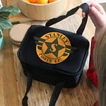 Personalised Badge Black Lunch Bag - ItJustGotPersonal.co.uk