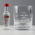 Personalised Cut Crystal & Vodka Gift Set - ItJustGotPersonal.co.uk
