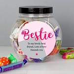 Personalised #Bestie Sweet Jar - ItJustGotPersonal.co.uk