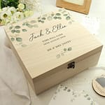 Personalised Botanical Wooden Keepsake box - ItJustGotPersonal.co.uk