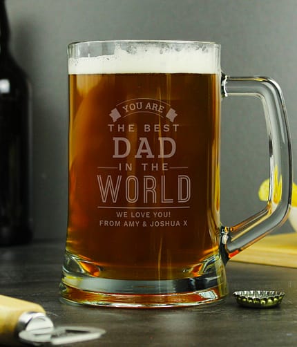 Personalised Best in The World Pint Stern Tankard - ItJustGotPersonal.co.uk