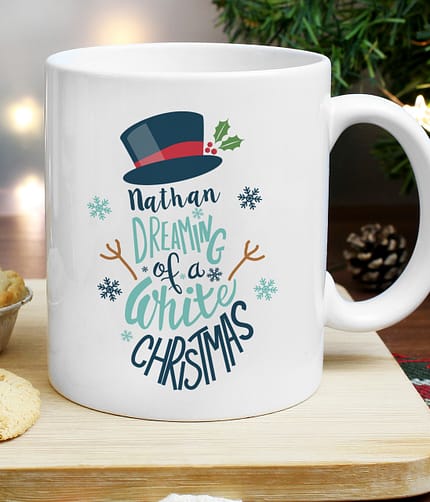 Personalised White Christmas Mug - ItJustGotPersonal.co.uk