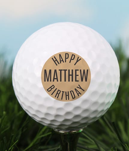Personalised Happy Birthday Golf Ball - ItJustGotPersonal.co.uk