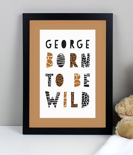Personalised Born To Be Wild A4 Framed Print - ItJustGotPersonal.co.uk