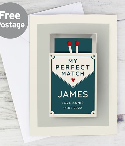 Personalised The Perfect Match Card - ItJustGotPersonal.co.uk