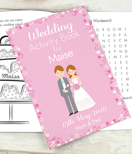 Personalised Wedding Activity Book for Girls - ItJustGotPersonal.co.uk