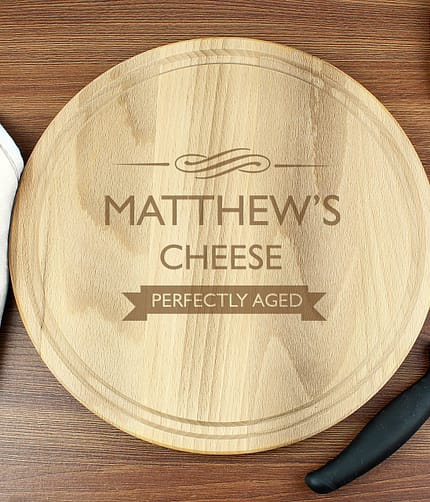Personalised Perfectly Aged Round Chopping Board - ItJustGotPersonal.co.uk