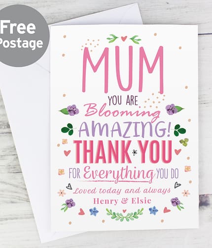 Personalised You Are Blooming Amazing Card - ItJustGotPersonal.co.uk