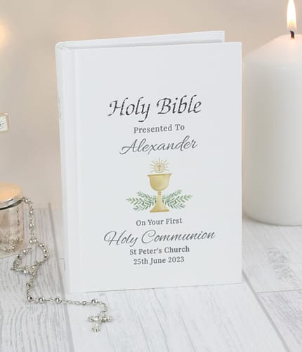 Personalised First Holy Communion Holy Bible - ItJustGotPersonal.co.uk