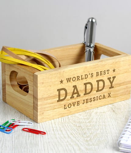 Personalised Worlds Best Mini Wooden Crate - ItJustGotPersonal.co.uk