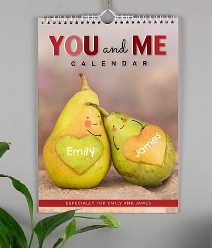 Personalised A4 Couple You And Me Calendar - ItJustGotPersonal.co.uk