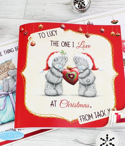 Personalised Me to You The One I Love at Christmas Poem Book - ItJustGotPersonal.co.uk