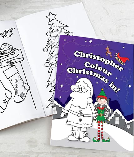 Personalised Its Christmas Elf Colouring Book - ItJustGotPersonal.co.uk