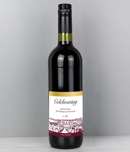 Personalised Free Text Vineyard Red Wine - ItJustGotPersonal.co.uk