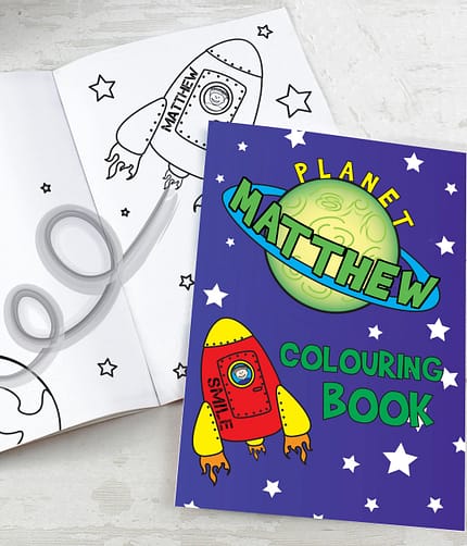 Personalised Space Colouring Book - ItJustGotPersonal.co.uk