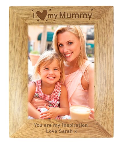 Personalised I Heart My... 5x7 Wooden Photo Frame - ItJustGotPersonal.co.uk