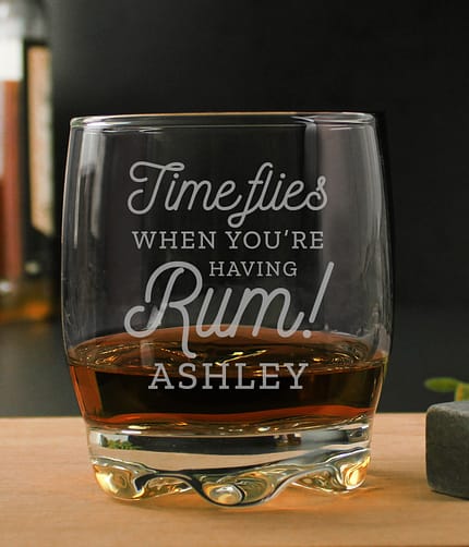 Personalised Time Flies When You're Having Rum Tumbler - ItJustGotPersonal.co.uk