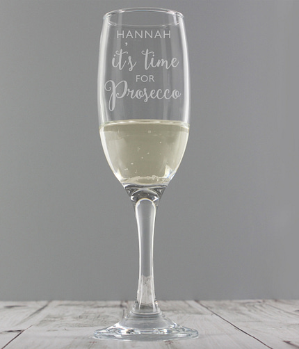 Personalised 'It's Time for Prosecco' Flute - ItJustGotPersonal.co.uk