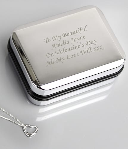 Personalised Box With Heart Necklace - ItJustGotPersonal.co.uk
