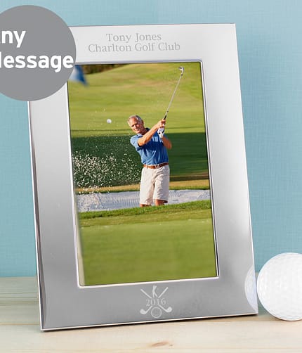 Personalised Golf 6x4 Silver Photo Frame - ItJustGotPersonal.co.uk