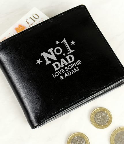 Personalised No.1 Leather Wallet - ItJustGotPersonal.co.uk