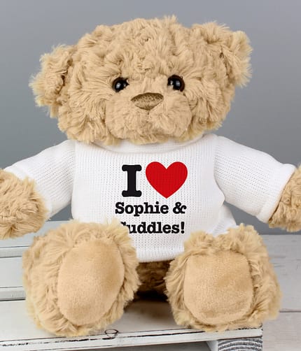 Personalised I HEART Teddy Bear - ItJustGotPersonal.co.uk