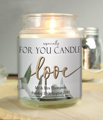 Personalised Love Large Scented Jar Candle - ItJustGotPersonal.co.uk