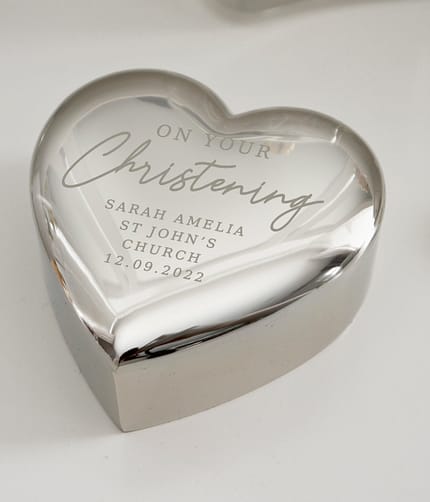 Personalised Christening Heart Trinket Box - ItJustGotPersonal.co.uk