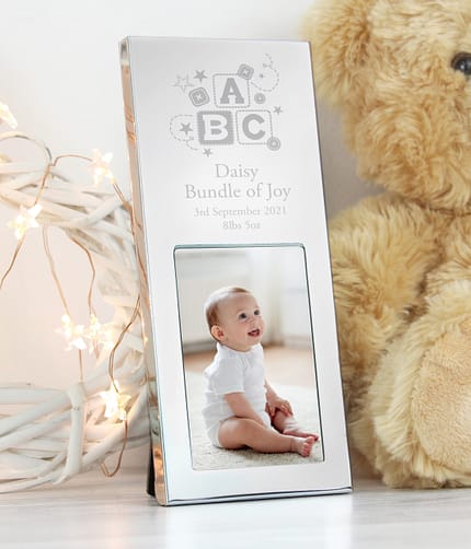 Personalised ABC Small 2x3 Silver Photo Frame - ItJustGotPersonal.co.uk