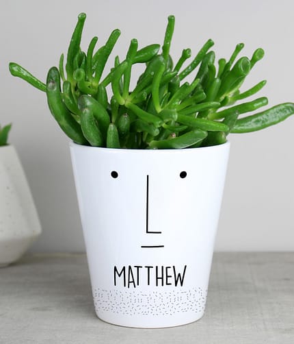 Personalised 'Mr Face' Plant Pot - ItJustGotPersonal.co.uk